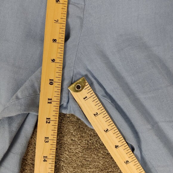 Autograph Women's Straight Pants Size L Blue Linen Viscose Resortwear Outerwear - Picture 8 of 10